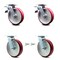 Service Caster 8 Inch Poly on Aluminum Caster Set with Roller Bearing 2 Brake 2 Swivel Lock SCC SCC-TTL30S820-PAR-2-BSL-2 - alternate 1